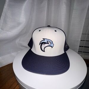 Under Armour Navy and White Cap-large -Falcons Berkshire Community College